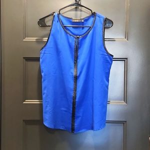 Blue sleeveless top